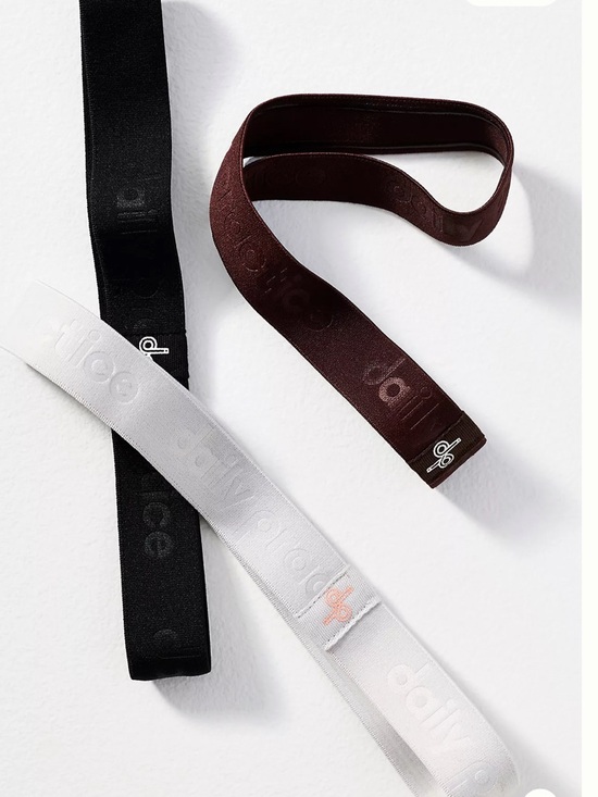Anthropologie Accessories - Anthropologie Daily Practice Silicon Headbands, Set of 3 Black, White, and Brown